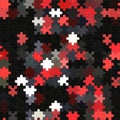 Seamless pasteboard puzzle pattern