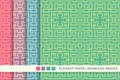 Seamless pastel background set Square Geometry Cross Tracer Frame