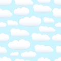 Seamless pastel clouds Royalty Free Stock Photo
