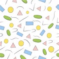 Seamless pastel color Pattern Sketch Stitch and patch effect