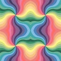 Seamless Pastel Colored Wavy Stripes Pattern. Geometric Abstract Background