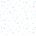 Seamless pastel pattern Snowfall isolated on transparent background. Vector illustration Royalty Free Stock Photo