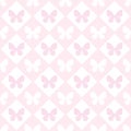 Vector checkered butterfly pastel pink pattern background Royalty Free Stock Photo