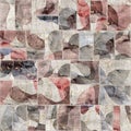 Seamless patchwork collage mix quilt pattern print