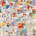 Seamless patchwork collage mix quilt pattern print