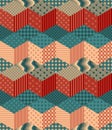 Seamless patchwork pattern. Royalty Free Stock Photo