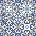 Seamless patchwork pattern , Moroccan tiles Royalty Free Stock Photo