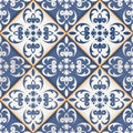 Seamless patchwork pattern , Moroccan tiles Royalty Free Stock Photo