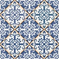 Seamless patchwork pattern , Moroccan tiles Royalty Free Stock Photo