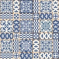 Seamless patchwork pattern , Moroccan tiles