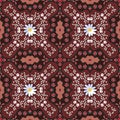 Seamless patchwork pattern with unusual floral ornament in russian style