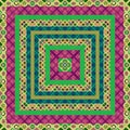 Seamless patchwork square retro colors pattern Royalty Free Stock Photo