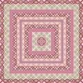 Seamless patchwork square retro colors pattern Royalty Free Stock Photo