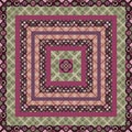 Seamless patchwork square retro colors pattern Royalty Free Stock Photo