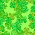 Seamless Patrick's Pattern With Shamrocks