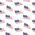 Seamless patriotic pattern flag usa. Royalty Free Stock Photo