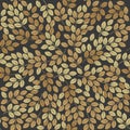 Seamless patten with stylish autumn leaves
