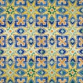 Seamless patter made of traditional azulejos tiles Royalty Free Stock Photo