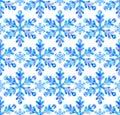 Seamless patterm with abstract snowflakes