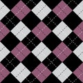 Argyle Pattern Pink , Dark & gray Royalty Free Stock Photo