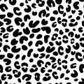Seamless pattern abstract animal skin leopard design. Jaguar, cheetah, panther.Black and white background.Stock vector Royalty Free Stock Photo