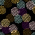 Seamless pattern abstract background with circles and stripes. Royalty Free Stock Photo