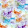 Seamless pattern abstract colorful blot smoke, waves