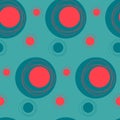 Seamless pattern, abstract circle red green blue, vector for textile and wallpaper Royalty Free Stock Photo