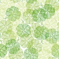 Seamless pattern with abstract clover leaves