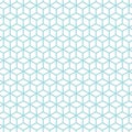 Seamless Pattern Abstract Cubes Blue And White