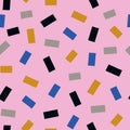 Seamless pattern of Abstract dashes or rectangle