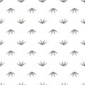 Seamless pattern with abstract doodle flower on white background. Vector repetition cute background