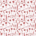 Seamless pattern of abstract dry flowers on a stylish background. For design products on the theme of weddings, engagements,