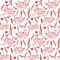 Seamless pattern of abstract dry flowers on a stylish background. For design products on the theme of weddings, engagements,