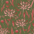 Seamless pattern of abstract dry flowers on a stylish background. For design products on the theme of weddings, engagements,