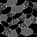 Seamless pattern with abstract figures. Monochrome series