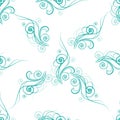 Seamless pattern with abstract floral element Royalty Free Stock Photo