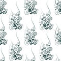 Seamless pattern with abstract floral element Royalty Free Stock Photo