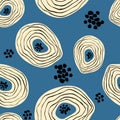 Seamless pattern with abstract flowers.