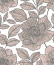 Seamless pattern with abstract flowers. Creative floral surface design. Design for fabric, wallpaper, wrapping, cover.