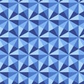 Seamless pattern. Abstract geometric pattern of blue triangles. Isometric pattern for a pint. Vector illustration
