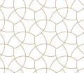 Seamless pattern with abstract geometric line texture, gold on white background. Light modern simple wallpaper, bright