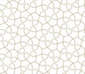 Seamless pattern with abstract geometric line texture, gold on white background. Light modern simple wallpaper, bright Royalty Free Stock Photo