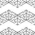 Seamless pattern with abstract geometric maze