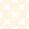 Seamless pattern with abstract golden ornament on white background. Vector