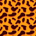 Seamless pattern of abstract leopard skin spots. Natural texture of predatory animal skins.