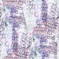 Seamless pattern with abstract pattern. Mixed media and collage Royalty Free Stock Photo