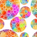 Seamless pattern abstract multicolored circles. Vector illustration Royalty Free Stock Photo