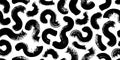 Seamless pattern with abstract natural forms, curls, waves. Endless wallpaper, fabric, clothes print.