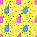 Seamless pattern with abstract pears for print, textile, fabric. Royalty Free Stock Photo